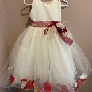 Flower Girl Rose Petal Dress